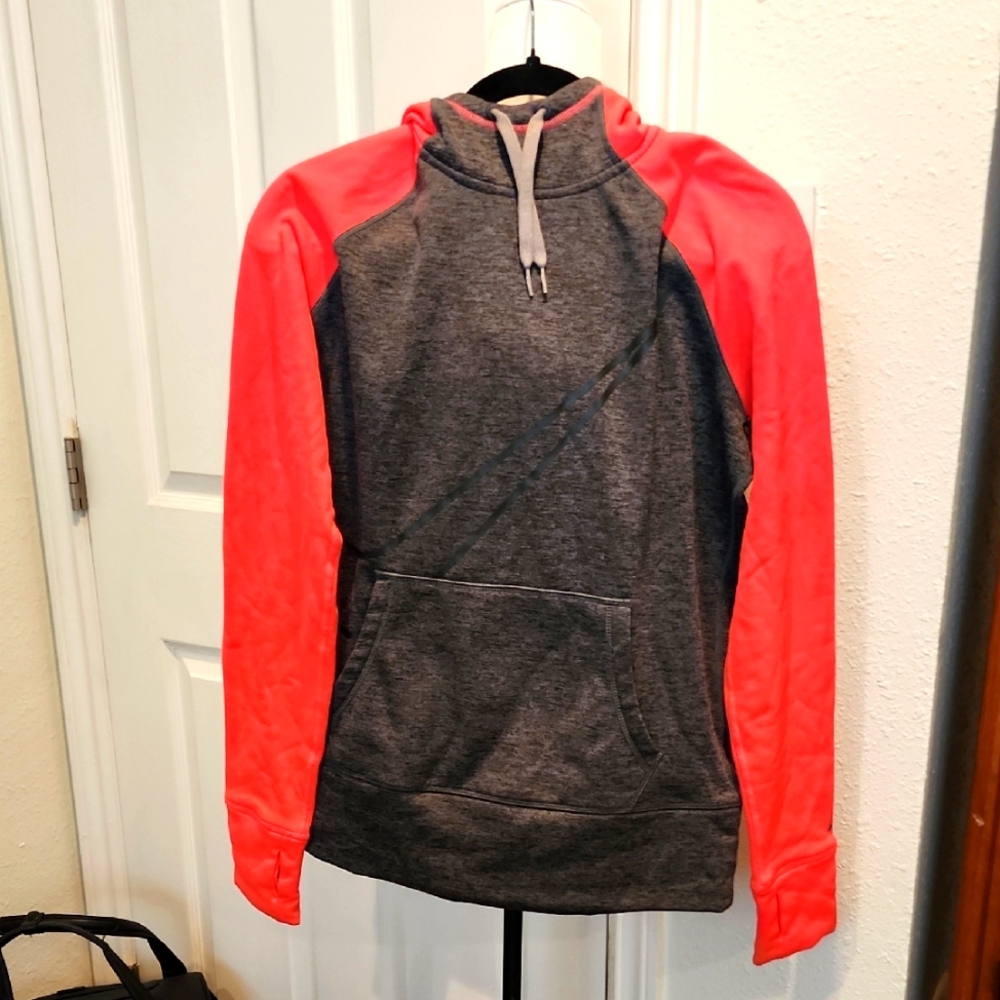 Nike Thermal Gray and Red Hoodie M